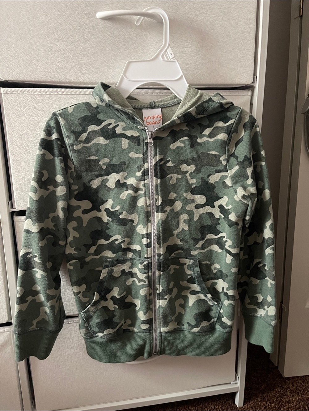 jumping beans Green Camouflage Zip Hoodie for Kids